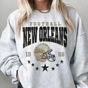 Vintage New Orleans Saints Style Football Sweatshirt, Retro NFL Men Women Shirt